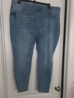 Terra & Sky Light Blue Pull-On Jeggings for Women